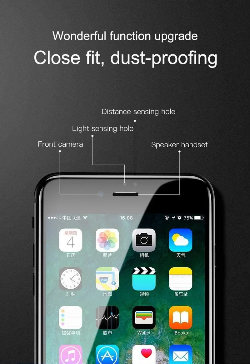 Baseus Schutzglas für iPhone 8 7 Plus Displayschutz 0.3 mm dünnes, vollständig abdeckendes gehärtetes Glas für iPhone 7 7 Plus Glas