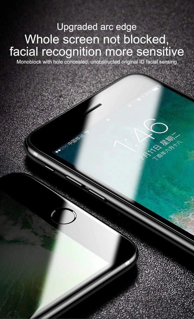 Baseus Schutzglas für iPhone 8 7 Plus Displayschutz 0.3 mm dünnes, vollständig abdeckendes gehärtetes Glas für iPhone 7 7 Plus Glas