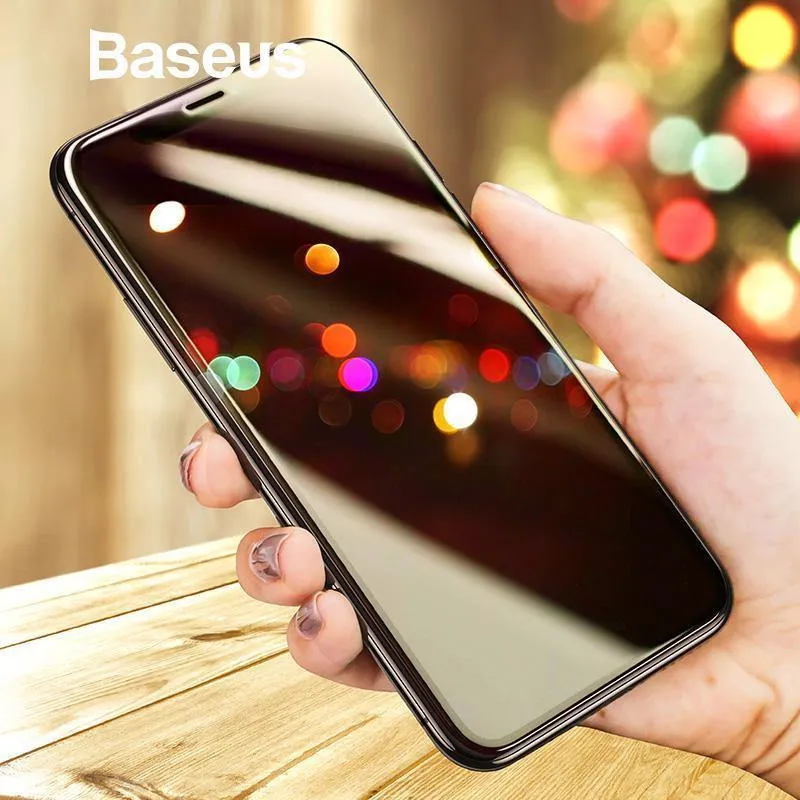 Baseus Displayschutz für iPhone X, 0.3 mm, ultradünn, 9H, 3D, vollständige Abdeckung, Schutzglas für iPhone X, gehärtete Glasabdeckung