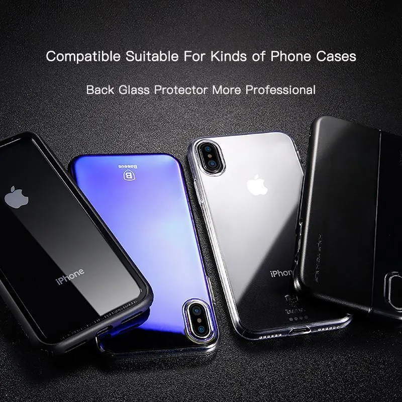 Baseus Für iPhone Xs Max Glas Ultra Dünne Zurück Glas Film Für iPhone Xs Max Xs XR 2018 Schutz Glas Gehärtetem Kratzfest