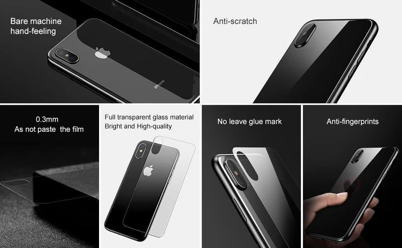 Baseus Für iPhone Xs Max Glas Ultra Dünne Zurück Glas Film Für iPhone Xs Max Xs XR 2018 Schutz Glas Gehärtetem Kratzfest