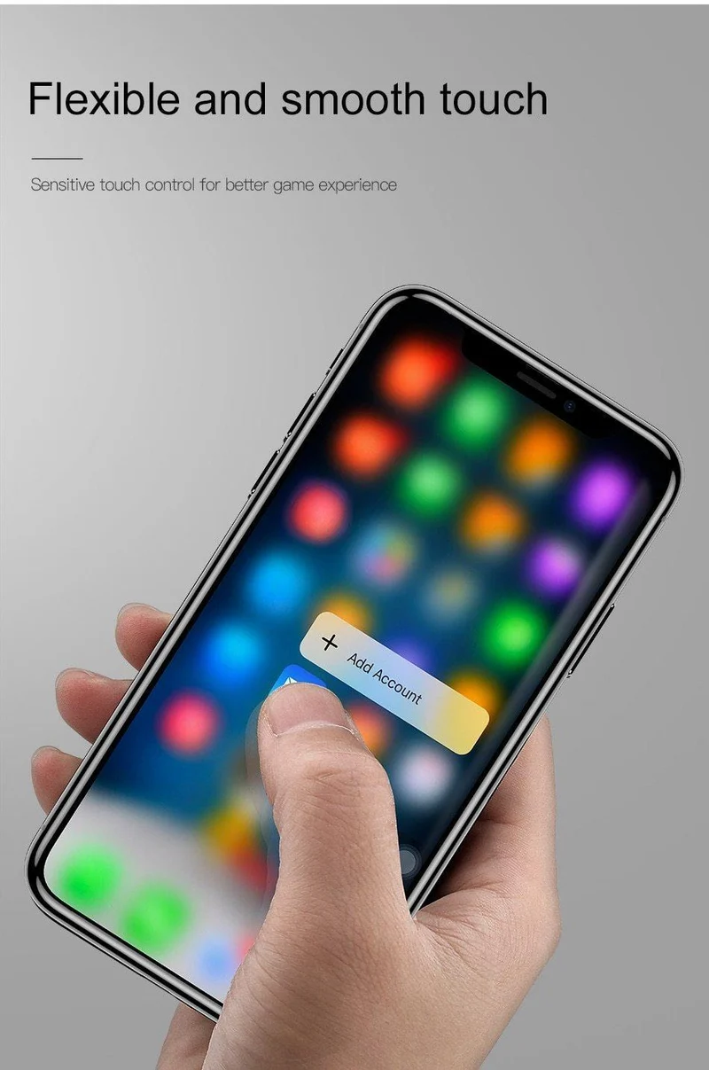 Baseus 0.2 mm ultradünner 3D-Oberflächen-Vollbildschutz für iPhone X-Glas Schlankes gehärtetes Frontschutzglas für iPhone X