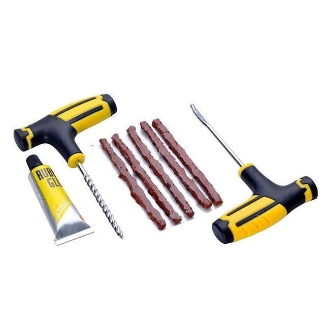11 Stücke Auto Motorrad Fahrrad Notfall Heavy Duty Tubeless Reifen Pannen Reparatur Kit Stecker Set Auto Reifen Reparatur Kit