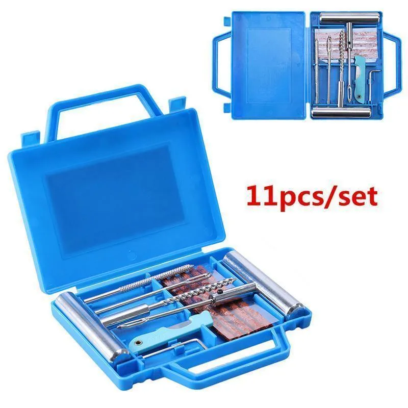 11 Stücke Auto Motorrad Fahrrad Notfall Heavy Duty Tubeless Reifen Pannen Reparatur Kit Stecker Set Auto Reifen Reparatur Kit