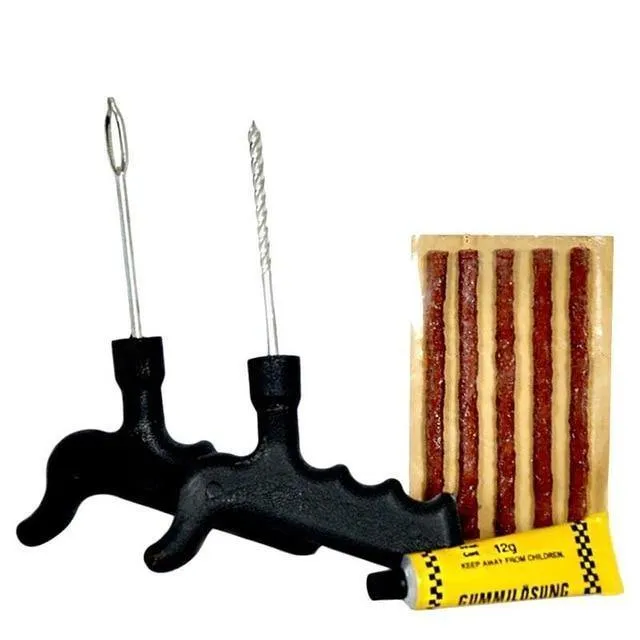 11 Stücke Auto Motorrad Fahrrad Notfall Heavy Duty Tubeless Reifen Pannen Reparatur Kit Stecker Set Auto Reifen Reparatur Kit