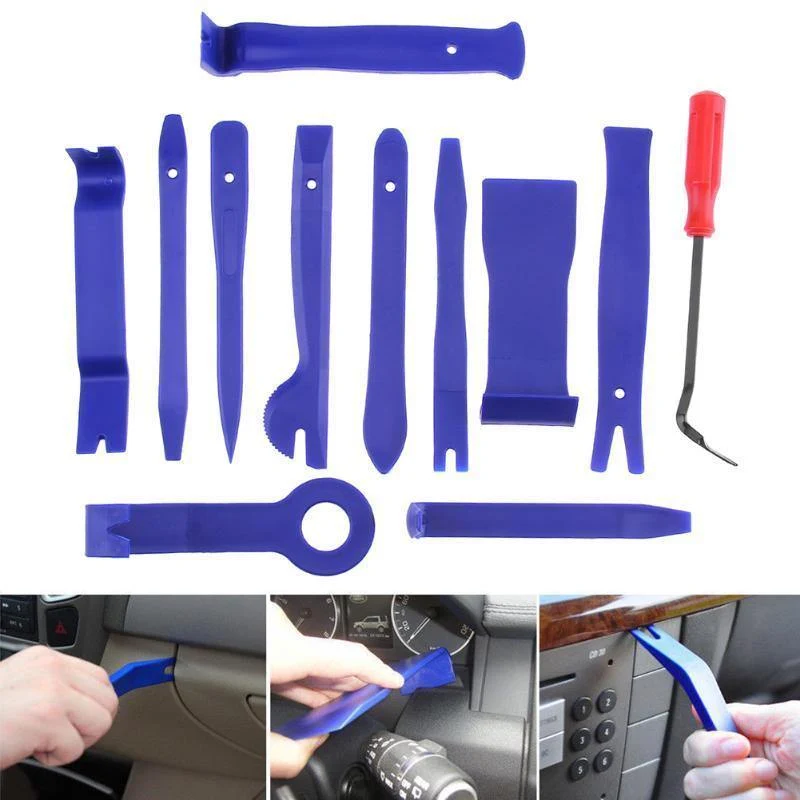 11/12 stücke Auto Demontage Werkzeuge DVD Stereo Refit Kits Innen Kunststoff Trim Panel Dashboard Installation Entfernung Reparatur Werkzeuge