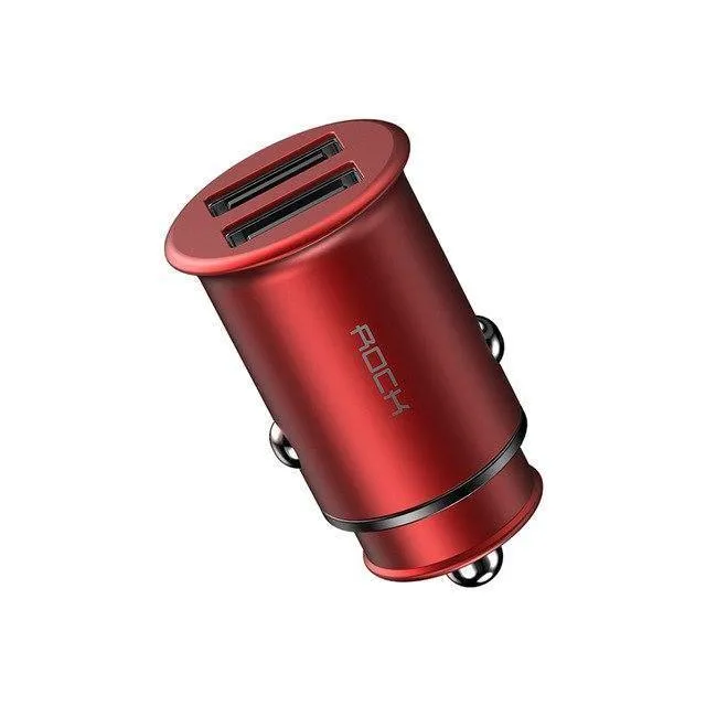 Rock 4.8 A Dual USB Autoladegerät für iPhone Samsung Huawei Xiaomi Handy Schnelles Autotelefonladegerät USB Reise-Autoladegerät