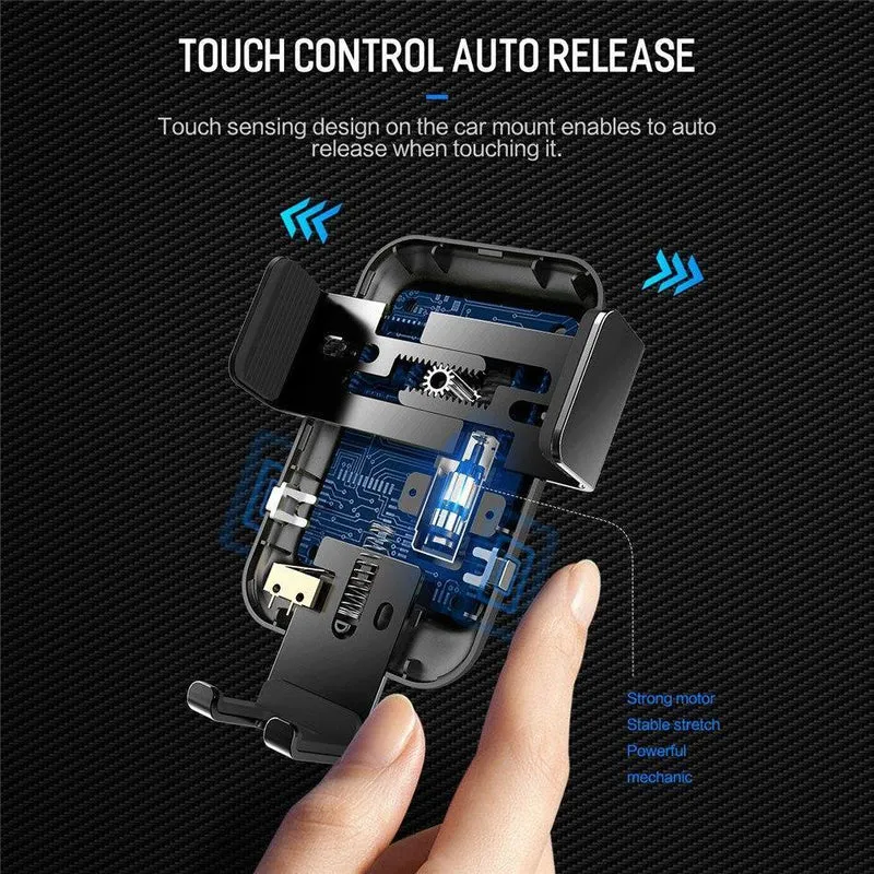 ROCK Autohalterung Qi kabelloses Ladegerät für iPhone XS XR X 8 Schnelles kabelloses Autoladegerät Telefonhalter für Samsung Galaxy S9 Autohalterung