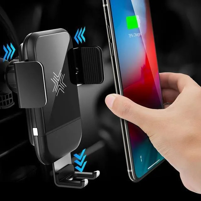 ROCK Autohalterung Qi kabelloses Ladegerät für iPhone XS XR X 8 Schnelles kabelloses Autoladegerät Telefonhalter für Samsung Galaxy S9 Autohalterung