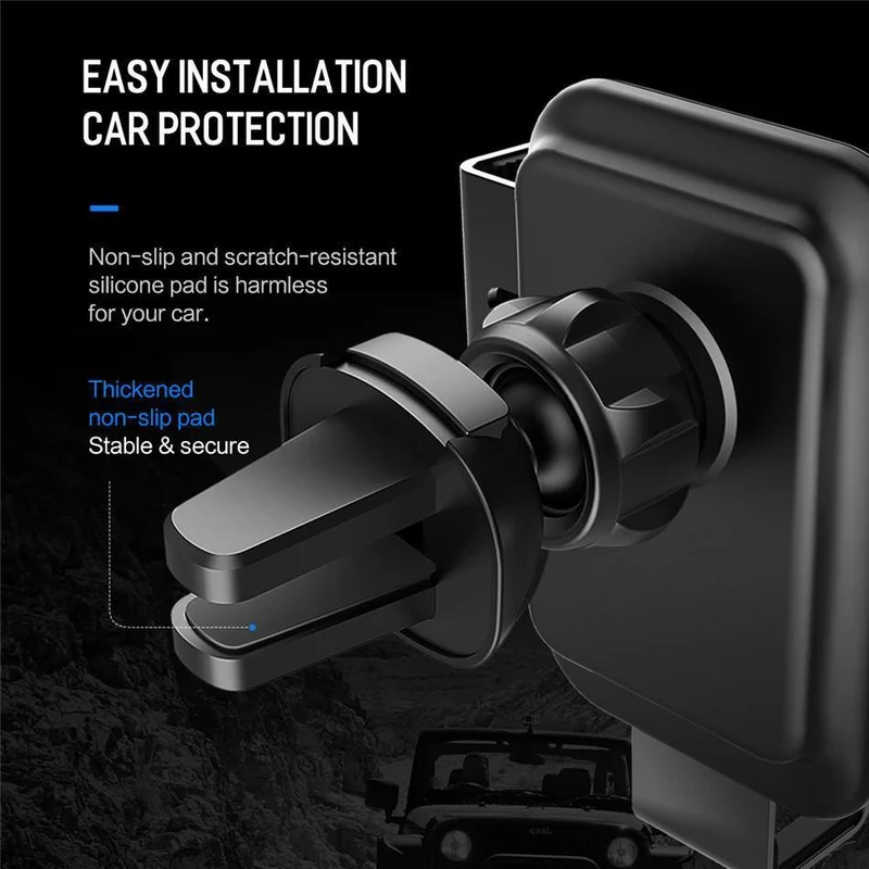ROCK Autohalterung Qi kabelloses Ladegerät für iPhone XS XR X 8 Schnelles kabelloses Autoladegerät Telefonhalter für Samsung Galaxy S9 Autohalterung