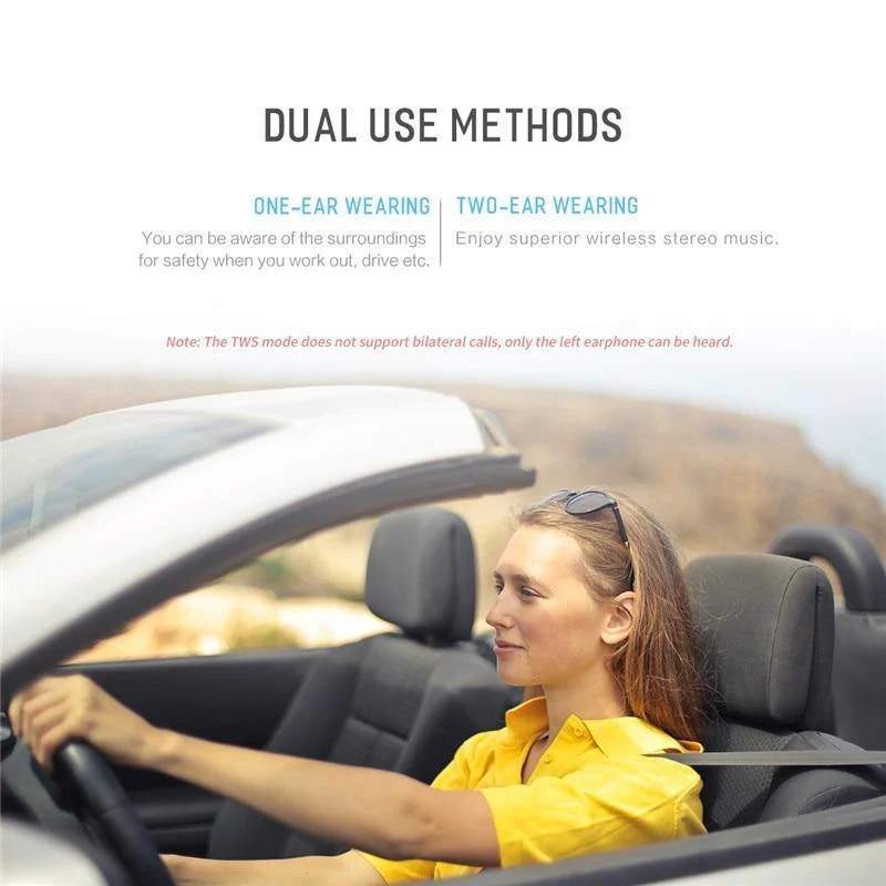 Rock New Mini TWS Wahre drahtlose Stereo-Bluetooth-Kopfhörer mit Mikrofon Universelle drahtlose Freisprecheinrichtung Ohrhörer mit Ladegerät Batteriekasten