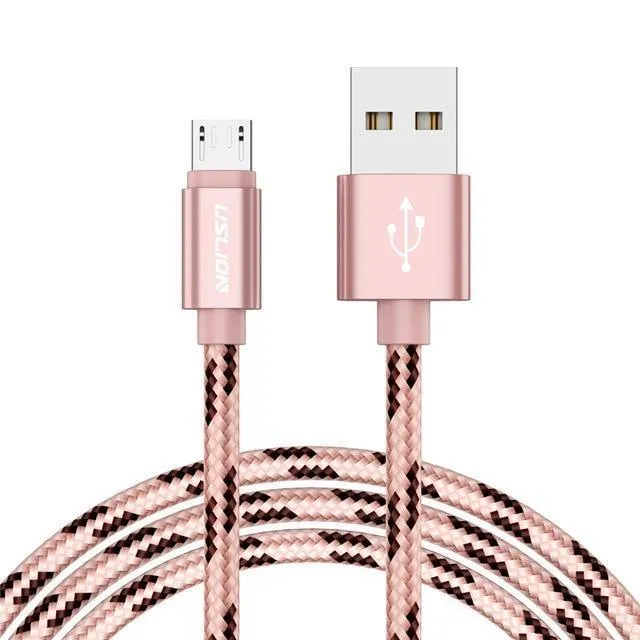 USLION USB-Kabel für Samsung Xiaomi für SONY Huawei Tablet Android Micro USB-Telefon-Ladekabel Daten-Schnellladekabel Adapter