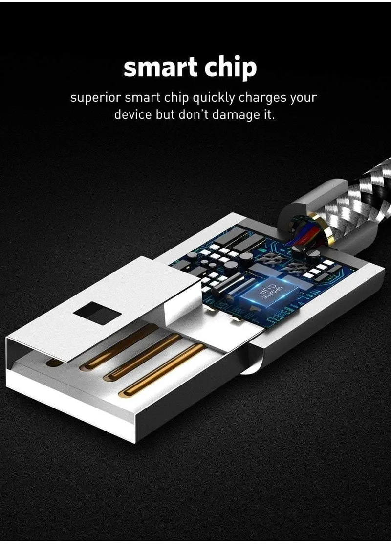 USLION USB-Kabel für Samsung Xiaomi für SONY Huawei Tablet Android Micro USB-Telefon-Ladekabel Daten-Schnellladekabel Adapter