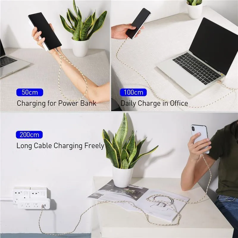 USLION USB-Kabel für Samsung Xiaomi für SONY Huawei Tablet Android Micro USB-Telefon-Ladekabel Daten-Schnellladekabel Adapter