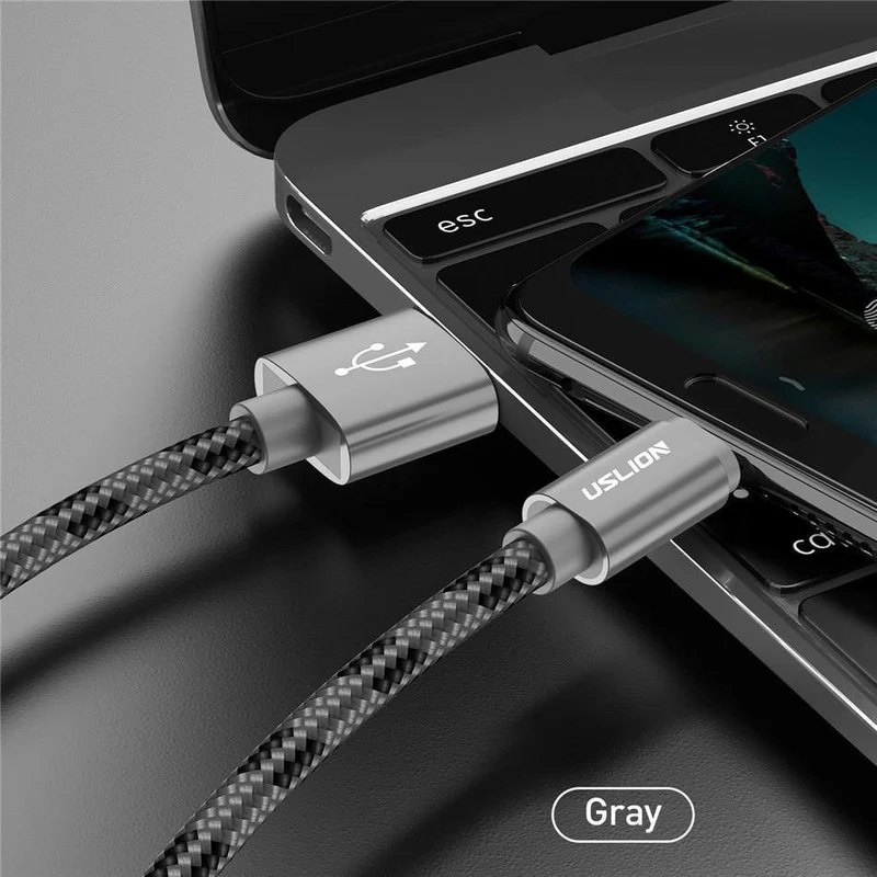 USLION USB-Kabel für Samsung Xiaomi für SONY Huawei Tablet Android Micro USB-Telefon-Ladekabel Daten-Schnellladekabel Adapter