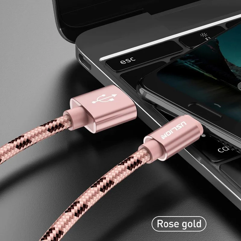 USLION USB-Kabel für Samsung Xiaomi für SONY Huawei Tablet Android Micro USB-Telefon-Ladekabel Daten-Schnellladekabel Adapter
