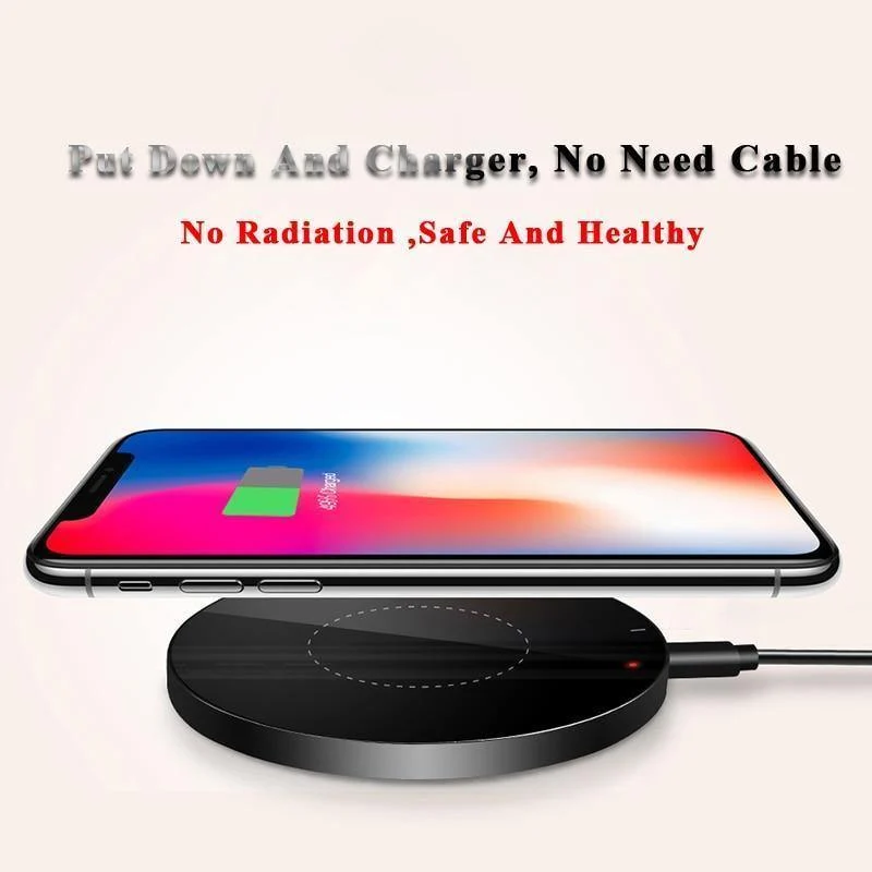 USLION Wireless Charging Pad für iPhone X 8 QI schnelles kabelloses Ladegerät Telefon-Tischladegerät für Samsung Note 8 S8 S7 S6 Edge