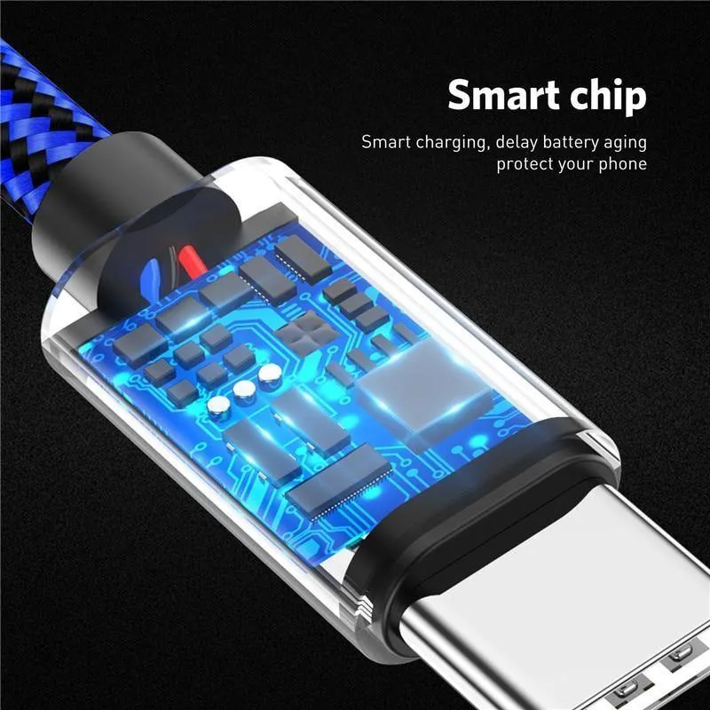 USLION USB Typ C Kabel für Xiaomi POCOPHONE F1 Schnelles Laden USB C Typ-C Datenkabel Telefonladegerät Kabel für Samsung S9 Note 9