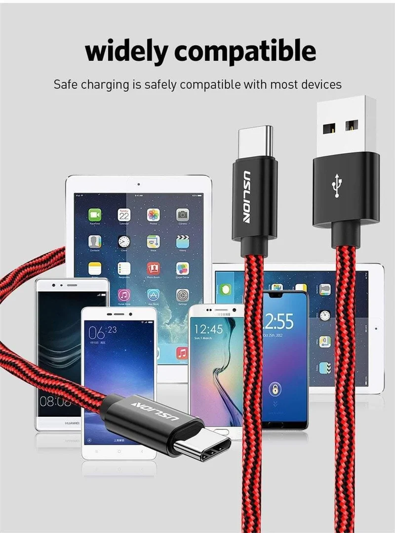 USLION USB Typ C Kabel für Xiaomi POCOPHONE F1 Schnelles Laden USB C Typ-C Datenkabel Telefonladegerät Kabel für Samsung S9 Note 9