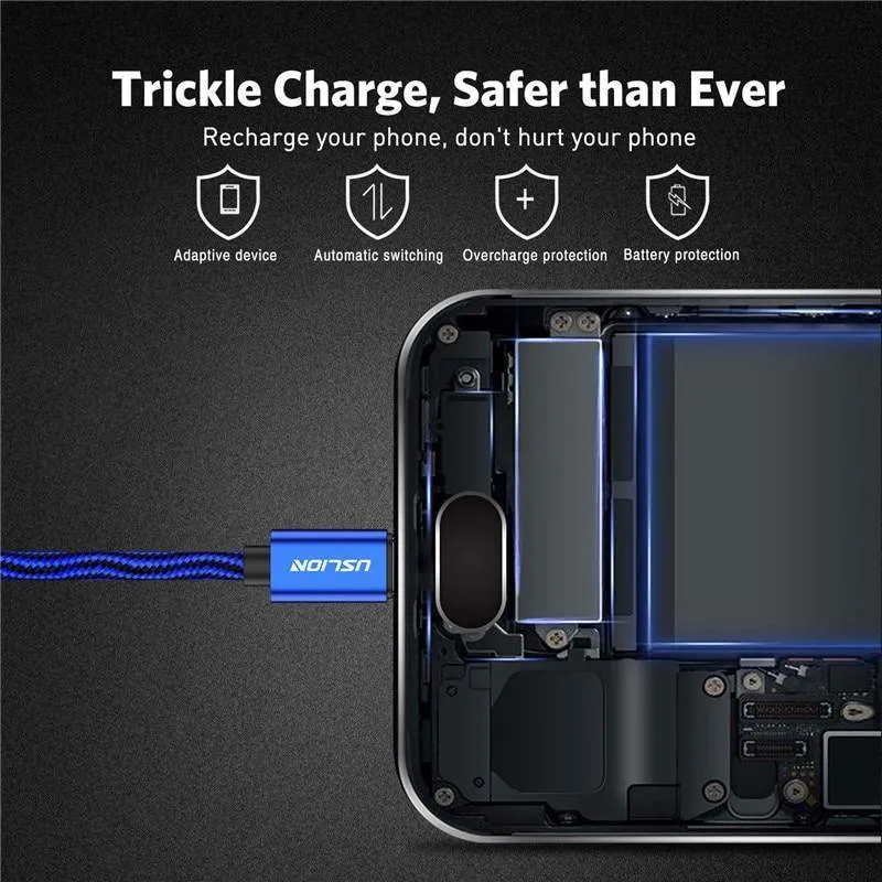 USLION USB Typ C Kabel für Xiaomi POCOPHONE F1 Schnelles Laden USB C Typ-C Datenkabel Telefonladegerät Kabel für Samsung S9 Note 9