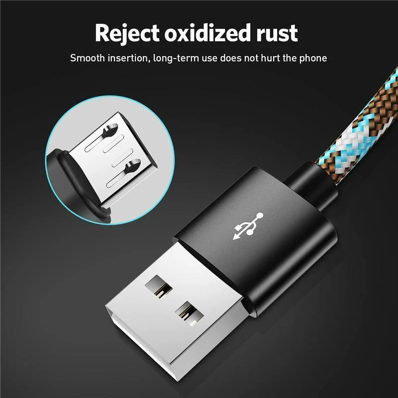 USLION Micro USB Kabel 2.1A für Xiaomi Redmi Note 5 Pro Ladegerät Datenkabel für Samsung S7 Andriod Microusb Handykabel