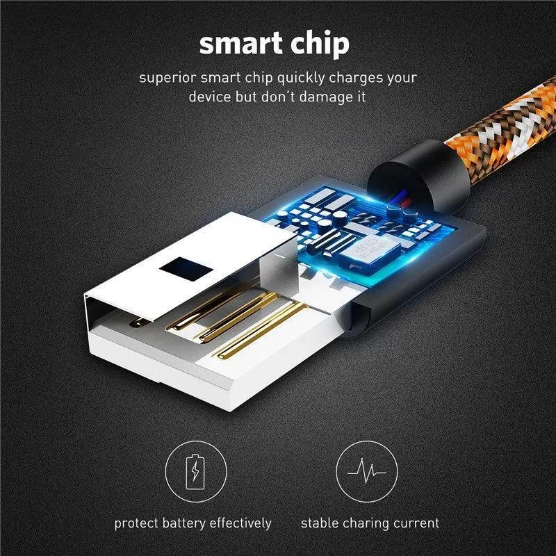 USLION Micro USB Kabel 2.1A für Xiaomi Redmi Note 5 Pro Ladegerät Datenkabel für Samsung S7 Andriod Microusb Handykabel