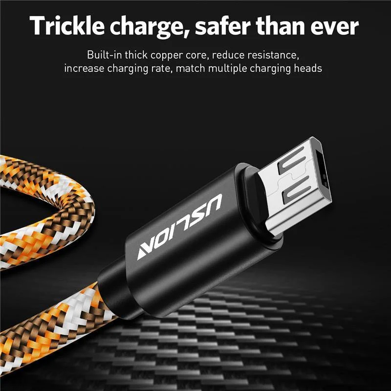 USLION Micro USB Kabel 2.1A für Xiaomi Redmi Note 5 Pro Ladegerät Datenkabel für Samsung S7 Andriod Microusb Handykabel