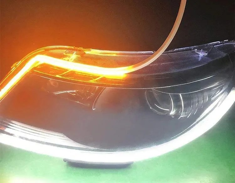 2x Ultrafein 45cm 60cm drl LED Flexibler Schlauch Tagfahrlicht Tear Strip Autoscheinwerfer Blinker Angel Eyes