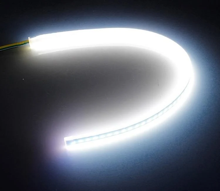 2x Ultrafein 45cm 60cm drl LED Flexibler Schlauch Tagfahrlicht Tear Strip Autoscheinwerfer Blinker Angel Eyes