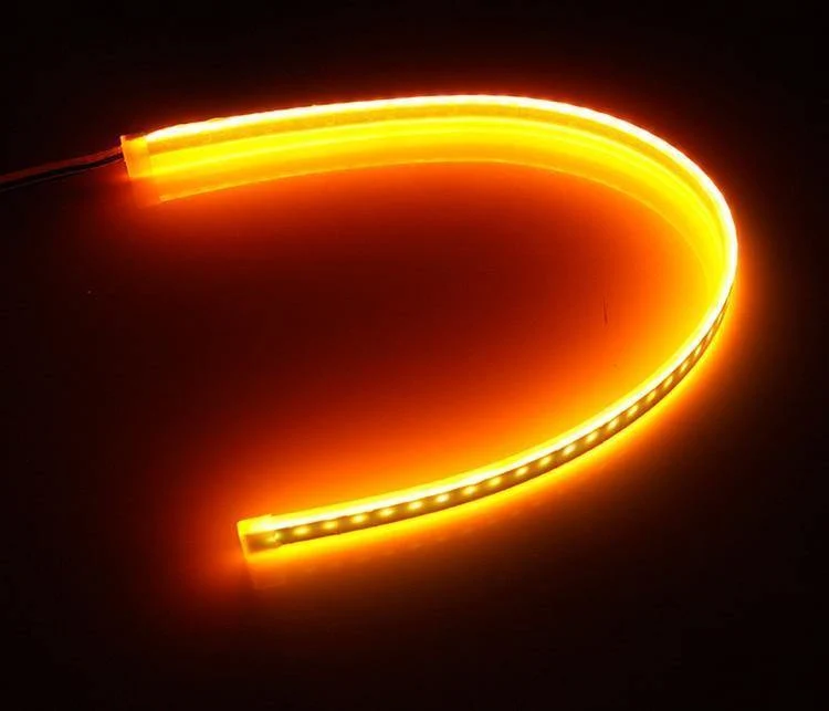 2x Ultrafein 45cm 60cm drl LED Flexibler Schlauch Tagfahrlicht Tear Strip Autoscheinwerfer Blinker Angel Eyes