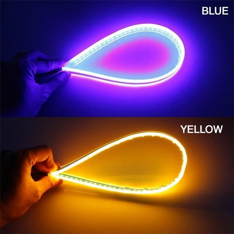 2x Ultrafein 45cm 60cm drl LED Flexibler Schlauch Tagfahrlicht Tear Strip Autoscheinwerfer Blinker Angel Eyes