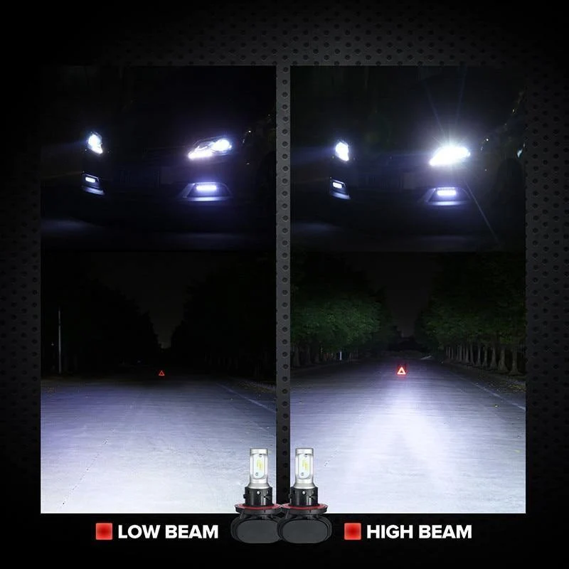 SNCN 2 stücke N1 Scheinwerferlampen LED Autolicht 9005/HB3 9006/HB4 H4/9003/HB2 Hi/Lo H7 Scheinwerfer H8 H9 H11 Auto Nebelscheinwerfer 50w 8000Lm
