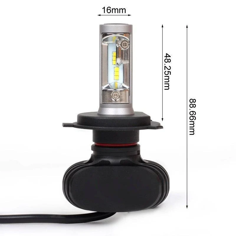 SNCN 2 stücke N1 Scheinwerferlampen LED Autolicht 9005/HB3 9006/HB4 H4/9003/HB2 Hi/Lo H7 Scheinwerfer H8 H9 H11 Auto Nebelscheinwerfer 50w 8000Lm