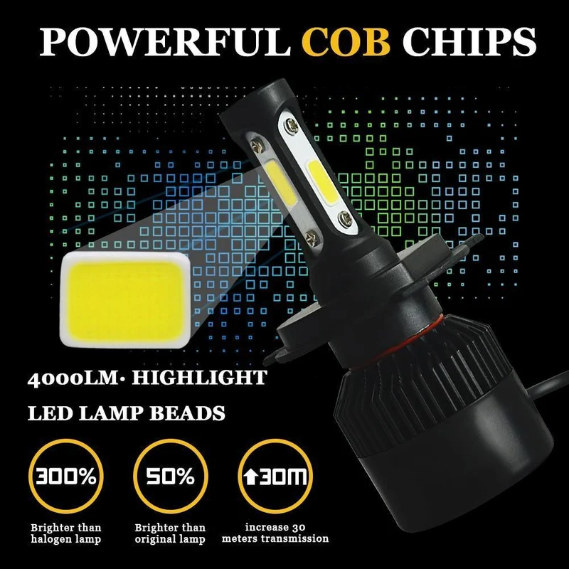 2 Stücke H7 LED H4 H11 H1 Autoscheinwerferlampen H3 H8 HB4 HB3 9006 9005 H27 881 Led Nebelscheinwerfer 72W 8000LM 6500K Weiß Autozubehör
