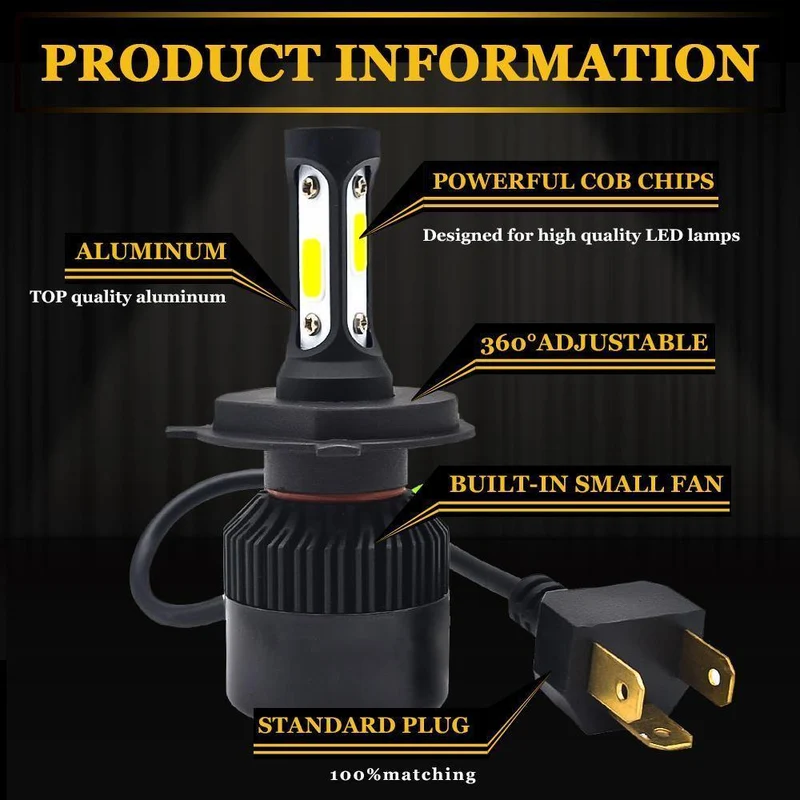 2 Stücke H7 LED H4 H11 H1 Autoscheinwerferlampen H3 H8 HB4 HB3 9006 9005 H27 881 Led Nebelscheinwerfer 72W 8000LM 6500K Weiß Autozubehör