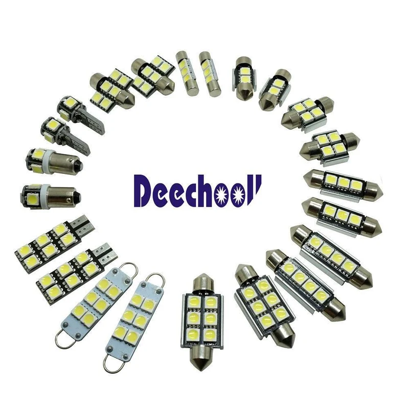 12 Stück fehlerfreie Auto-LED-Lampe für VW Golf MK5 MK6 MK7 04+, Canbus Auto-Innenbeleuchtung für Volkswagen Golf 5 6 7 2004+ Dome-Licht