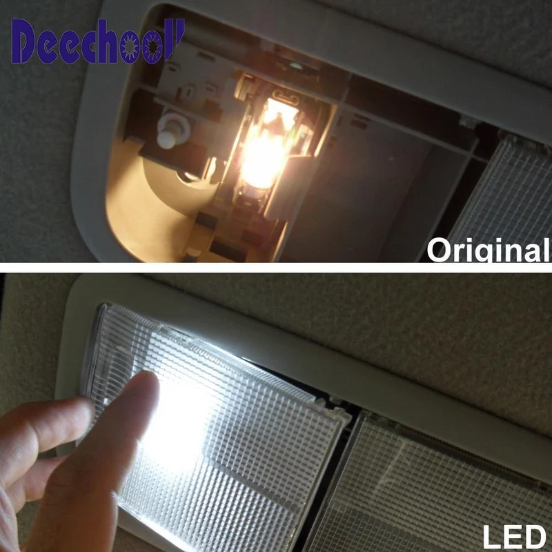 12 Stück fehlerfreie Auto-LED-Lampe für VW Golf MK5 MK6 MK7 04+, Canbus Auto-Innenbeleuchtung für Volkswagen Golf 5 6 7 2004+ Dome-Licht