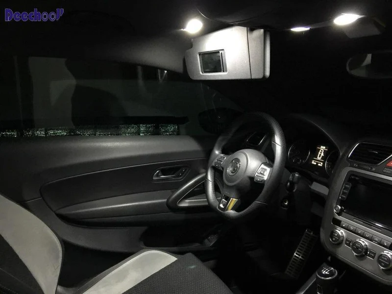 12 Stück fehlerfreie Auto-LED-Lampe für VW Golf MK5 MK6 MK7 04+, Canbus Auto-Innenbeleuchtung für Volkswagen Golf 5 6 7 2004+ Dome-Licht