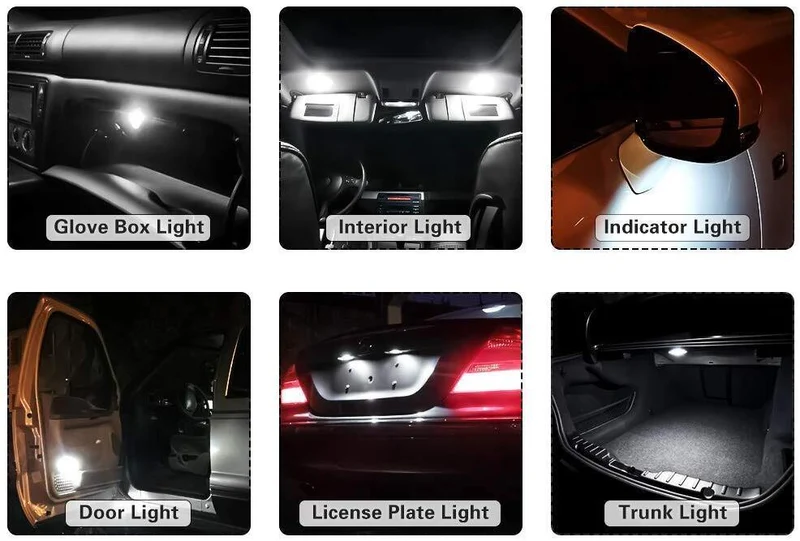 6 STÜCKE Auto LED Canbus T10 6 SMD 5630 W5W 192 194 Weiß 12 V 6500 K Auto keil parkplatz dome licht breite lampe marker licht lampe birne
