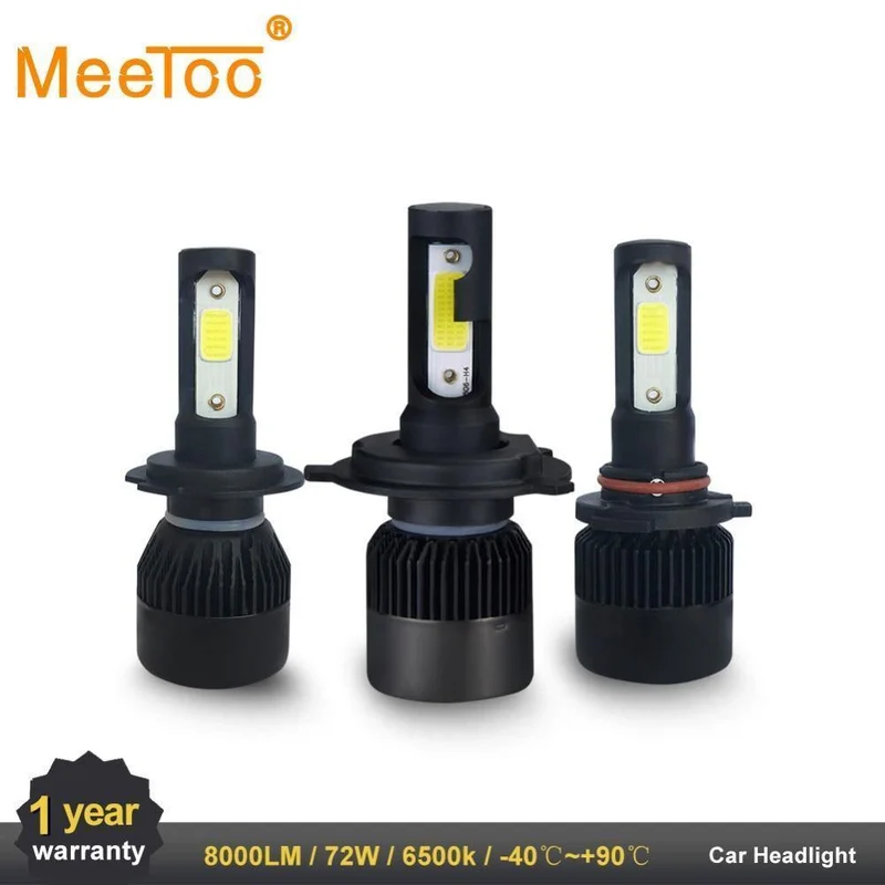 2PC LED Auto Licht H7 H4 LED H1 H3 HB4 9005 9006 9012 Scheinwerfer Fahren Abblendlicht Nebel Licht Ersatz für Autos Scheinwerfer