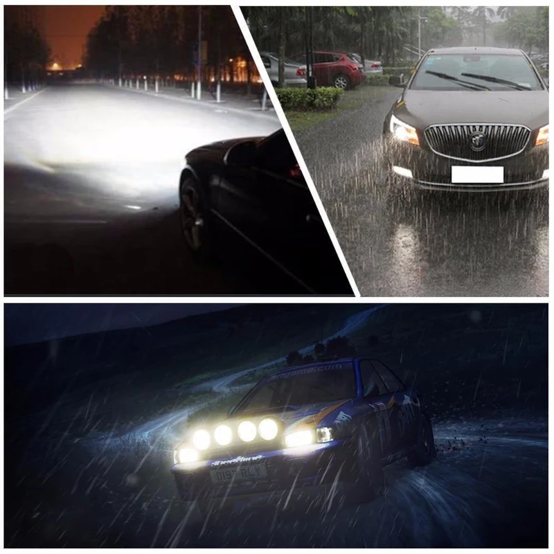 2PC LED Auto Licht H7 H4 LED H1 H3 HB4 9005 9006 9012 Scheinwerfer Fahren Abblendlicht Nebel Licht Ersatz für Autos Scheinwerfer