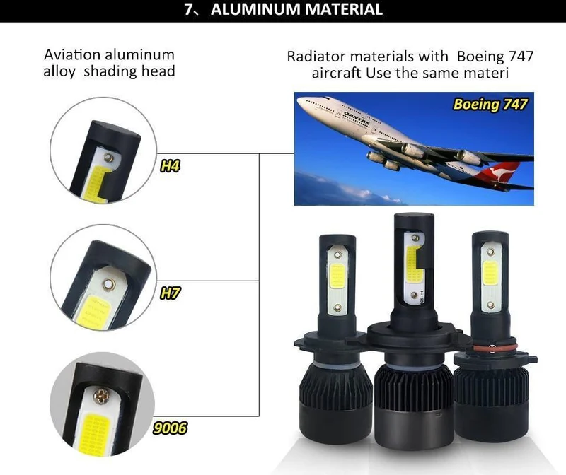 2PC LED Auto Licht H7 H4 LED H1 H3 HB4 9005 9006 9012 Scheinwerfer Fahren Abblendlicht Nebel Licht Ersatz für Autos Scheinwerfer