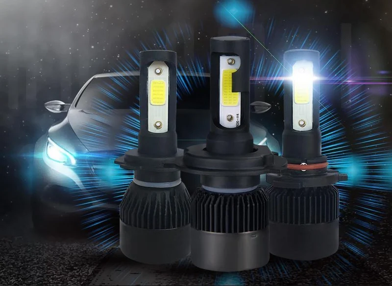 2PC LED Auto Licht H7 H4 LED H1 H3 HB4 9005 9006 9012 Scheinwerfer Fahren Abblendlicht Nebel Licht Ersatz für Autos Scheinwerfer