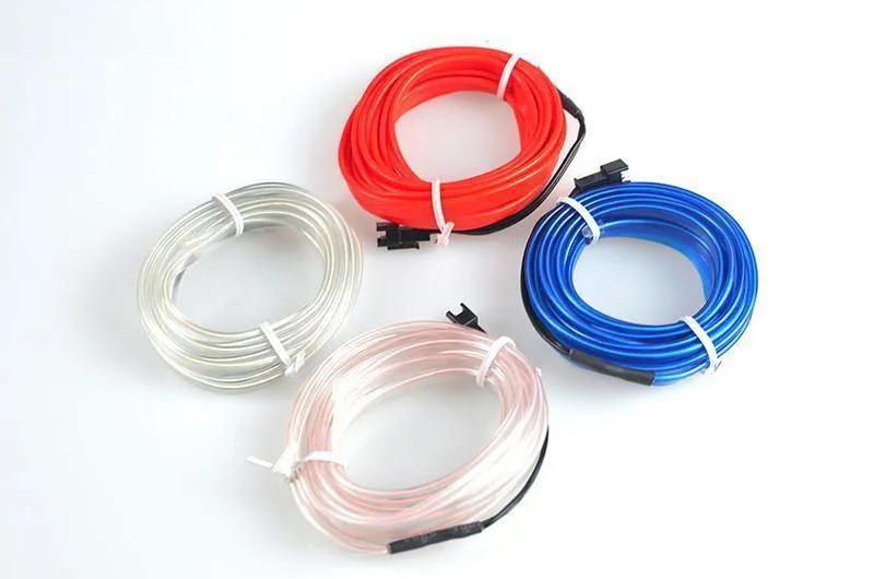 3m / 5m Auto LED Streifen Dekoration Streifen 12V Flexible Neon EL Drahtseil Indoor Universal Interior LED Auto Licht Streifen für Auto Auto