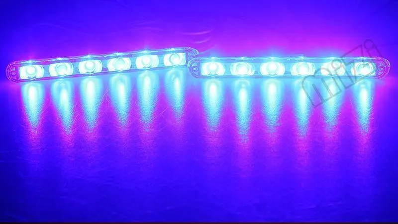 Auto-LKW-Notlicht, blinkende Feuerwehrlichter, 4 x 6 LEDs, Auto-Styling, Krankenwagen, Polizeilicht, Blitzlicht, Warnlicht, DC 12 V