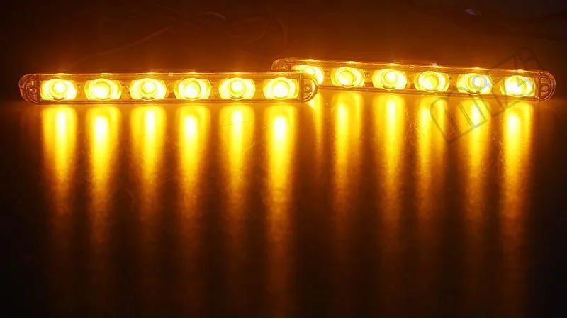 Auto-LKW-Notlicht, blinkende Feuerwehrlichter, 4 x 6 LEDs, Auto-Styling, Krankenwagen, Polizeilicht, Blitzlicht, Warnlicht, DC 12 V