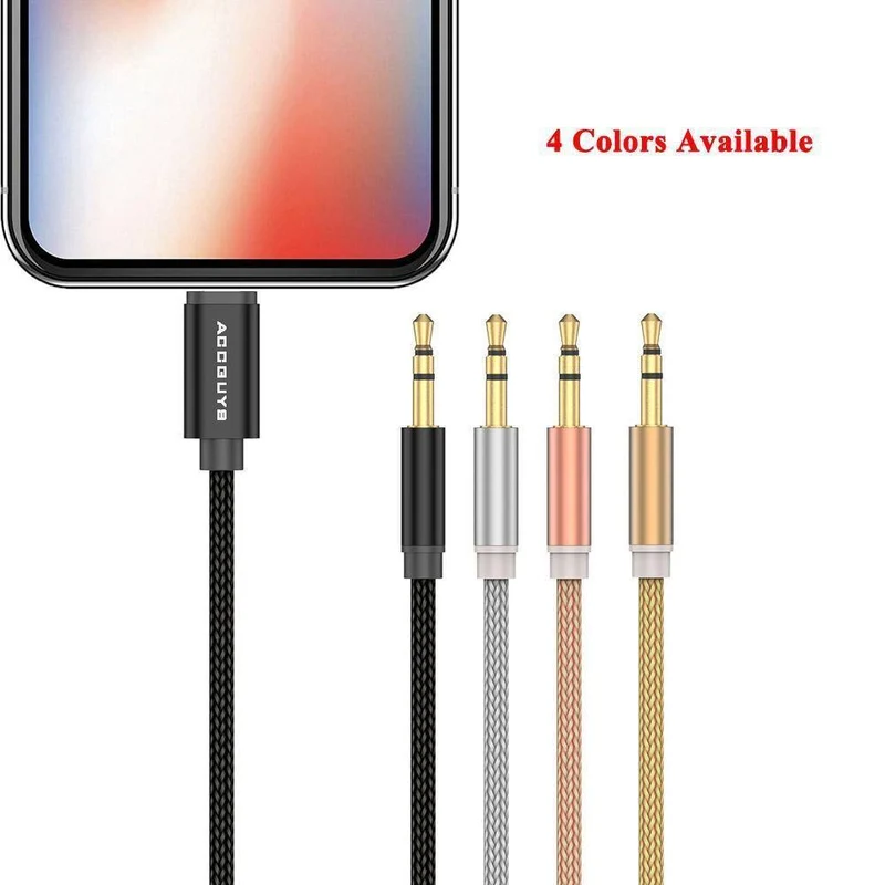 IOS auf 3.5 mm Klinkenstecker AUX Audio Musik Stereo Adapterkabel Home Car Audio Verlängerungskabel 1 m für iPhone 7 8 Plus X XS XR