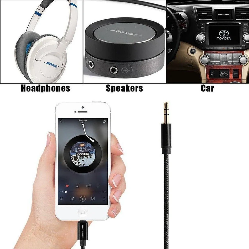 IOS auf 3.5 mm Klinkenstecker AUX Audio Musik Stereo Adapterkabel Home Car Audio Verlängerungskabel 1 m für iPhone 7 8 Plus X XS XR