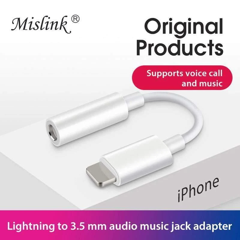 Original für Apple Lightning Kopfhörerbuchsenadapter Aux Audio Konverterkabel für iPhone xs max xr x 8 7 6s plus 5 iPad ios12 11