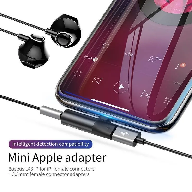 Baseus 2-in-1-Audio-Adapter für iPhone Xs Max XR Xs
